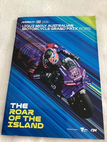 2025 MotoGP Australian Phillip Island Official Race Week Program
